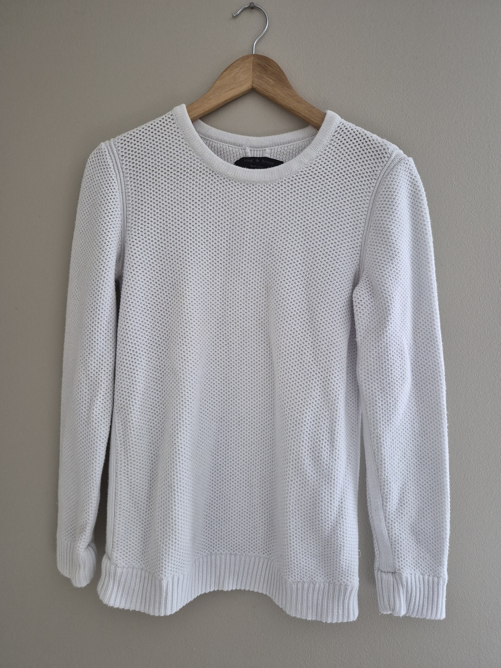 Rag & Bone White Textured Knit Sweater Women’s Medium